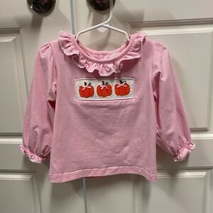 Cecil and Lou pink pumpkin shirt 18 months